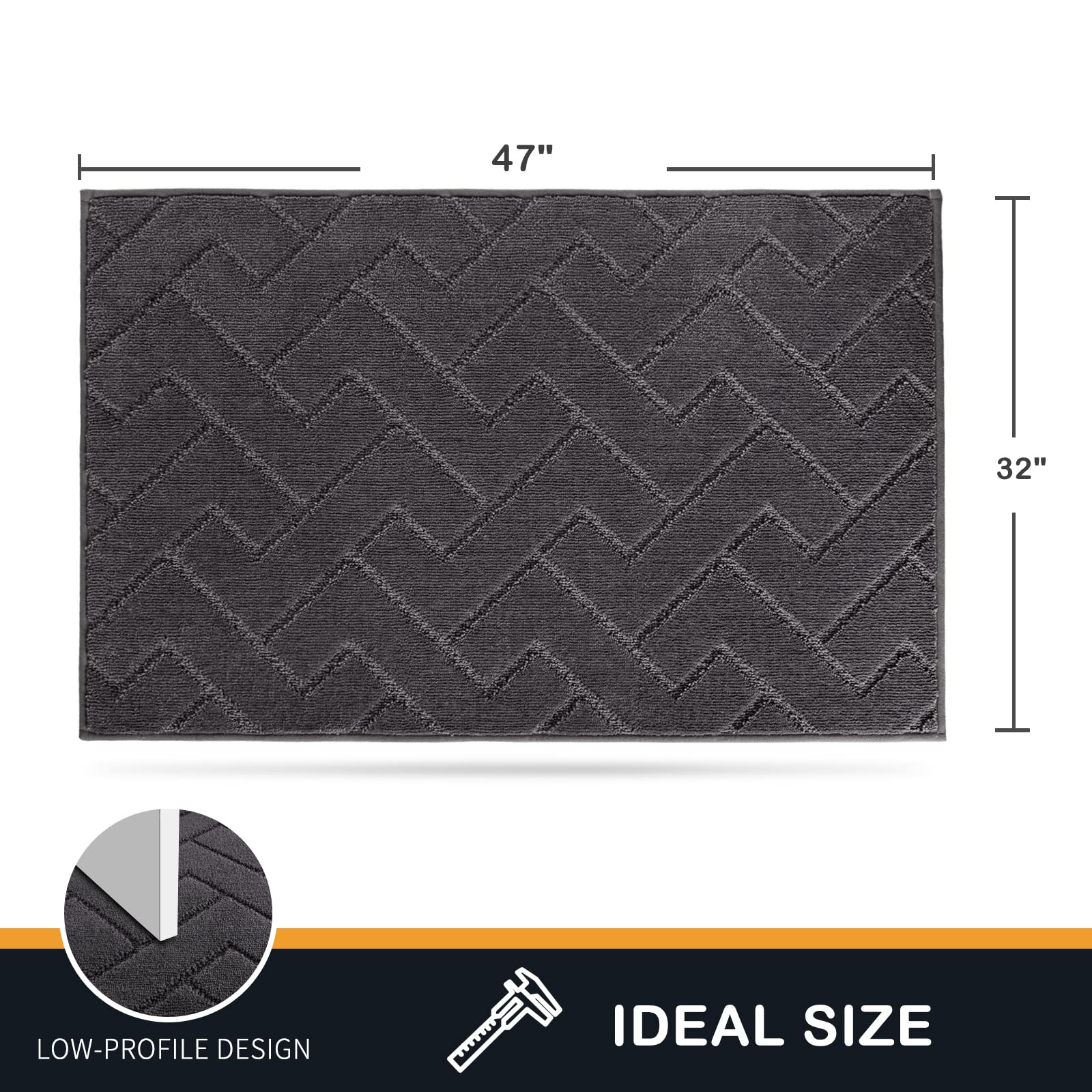 PURRUGS low-profile mat fits under doors without jamming