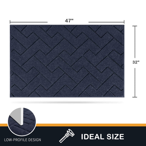 PURRUGS low-profile door mat fits under doors with smooth clearance