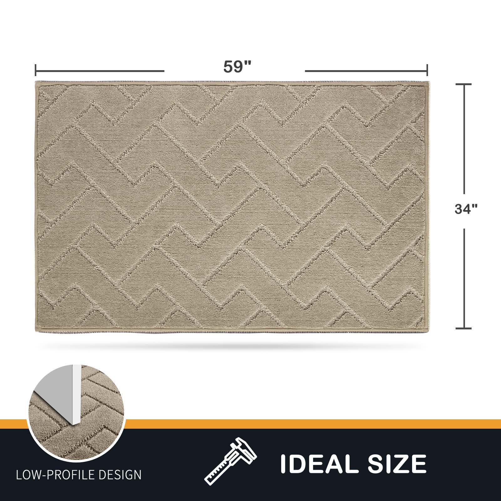 PURRUGS low-profile mat fits under doors with minimal clearance.