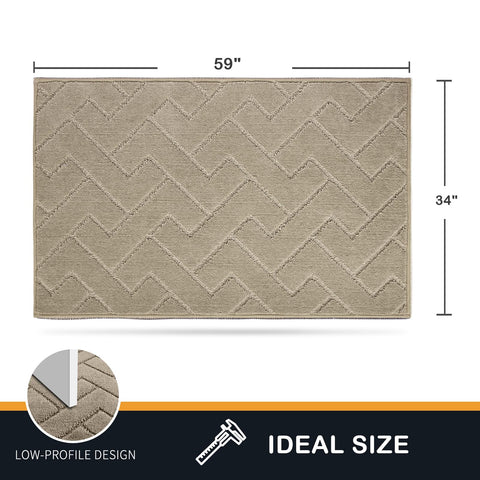 PURRUGS low-profile mat fits under doors with minimal clearance.