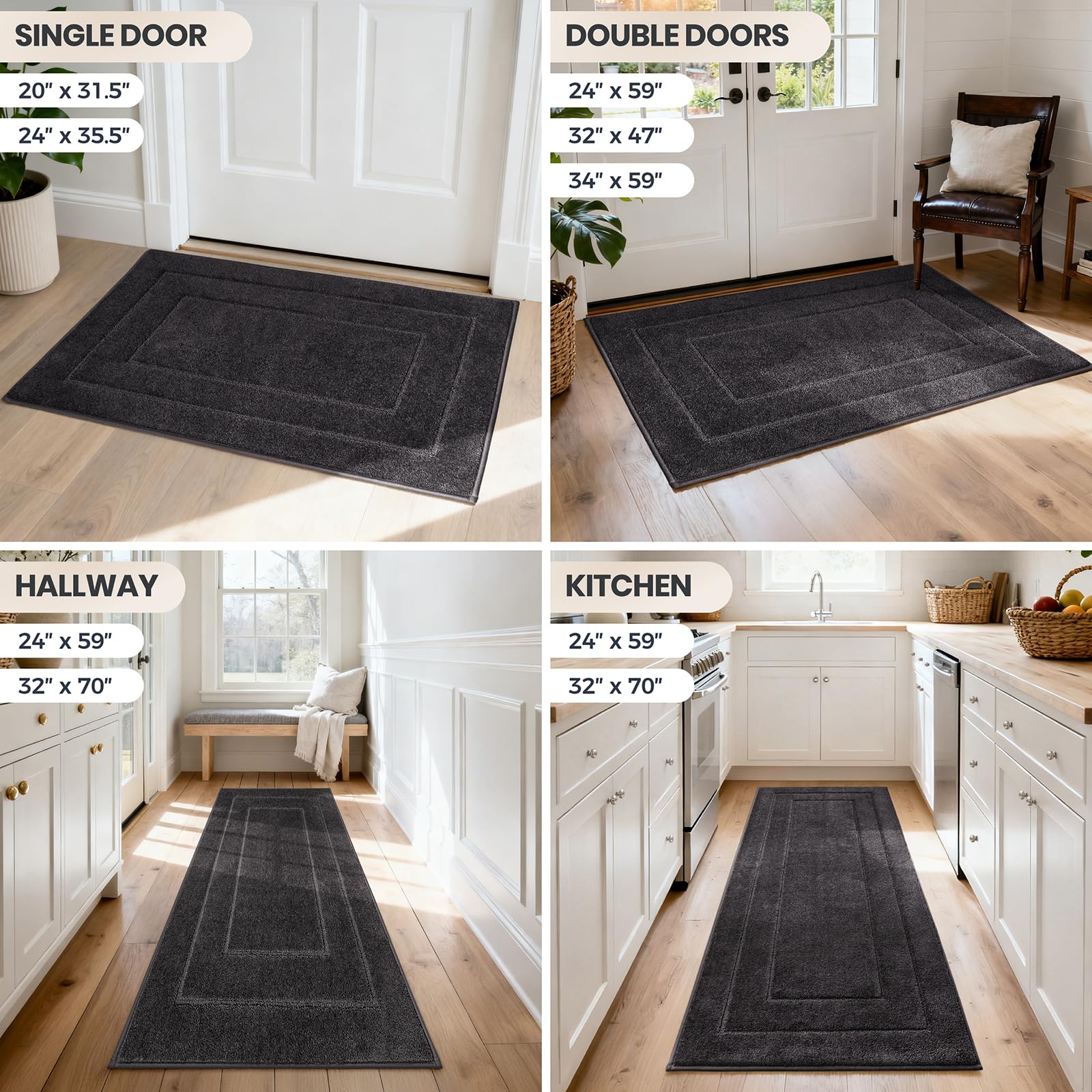 PURRUGS Machine-washable door mat is easy to refresh.