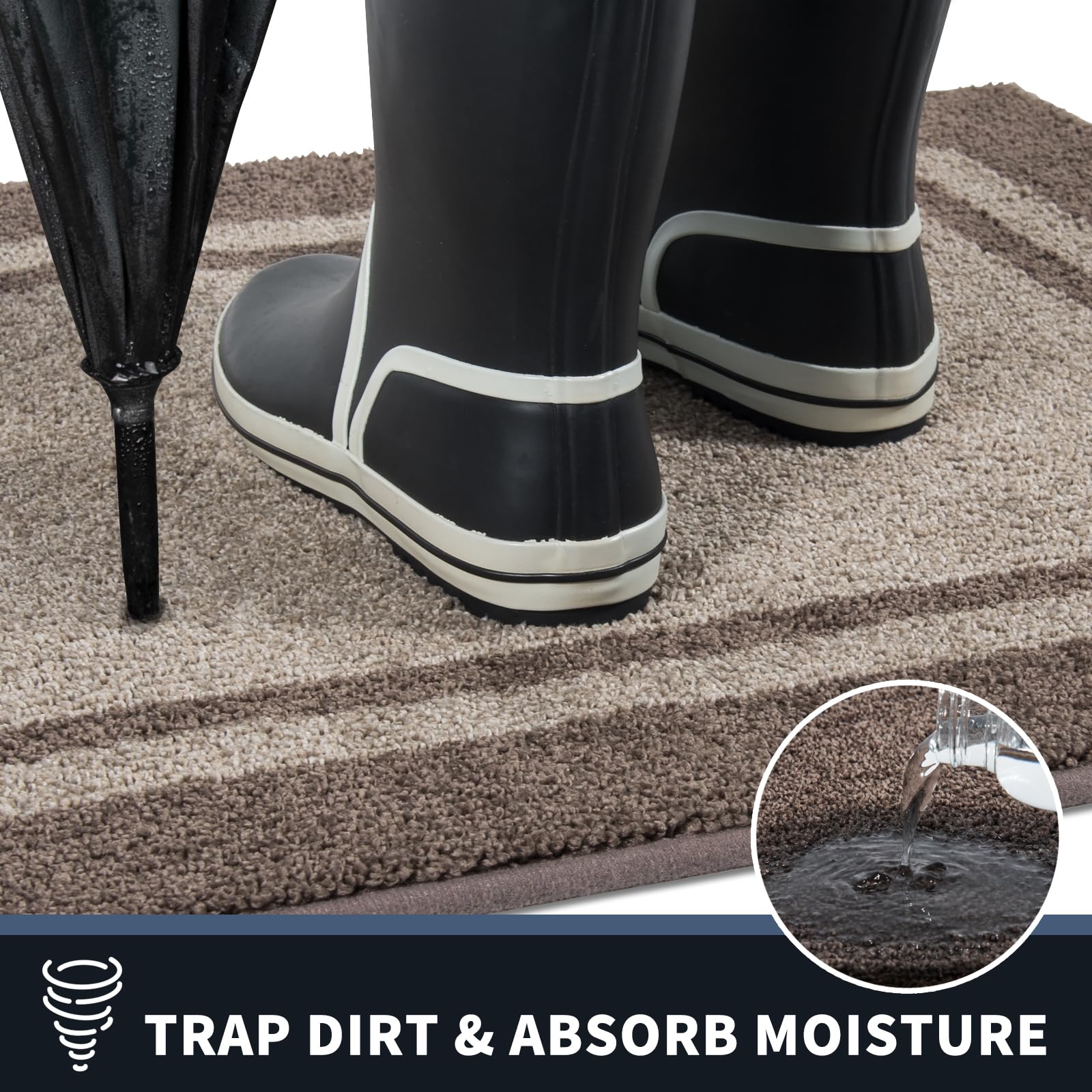 PURRUGS machine-washable mat; easy cleanup after muddy shoes.