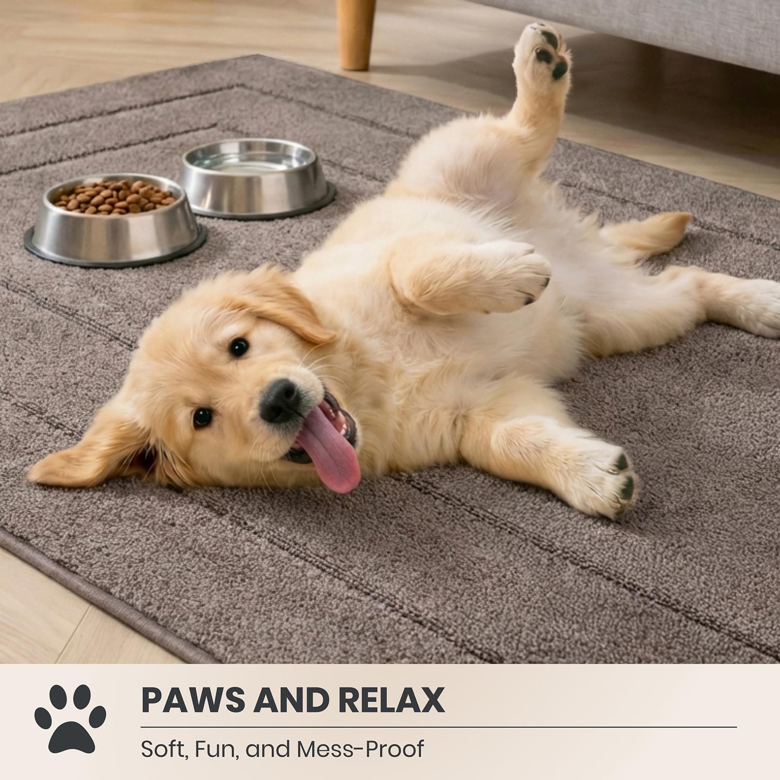 PURRUGS Machine Washable Entryway Rug simplifies cleaning after muddy paws.