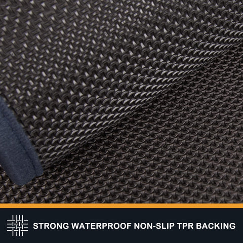 PURRUGS navy blue mat texture adds subtle style while trapping moisture