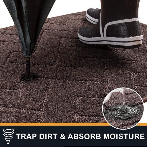 Purrugs non-slip TPR backing prevents shifting for safer hallways and entryways.