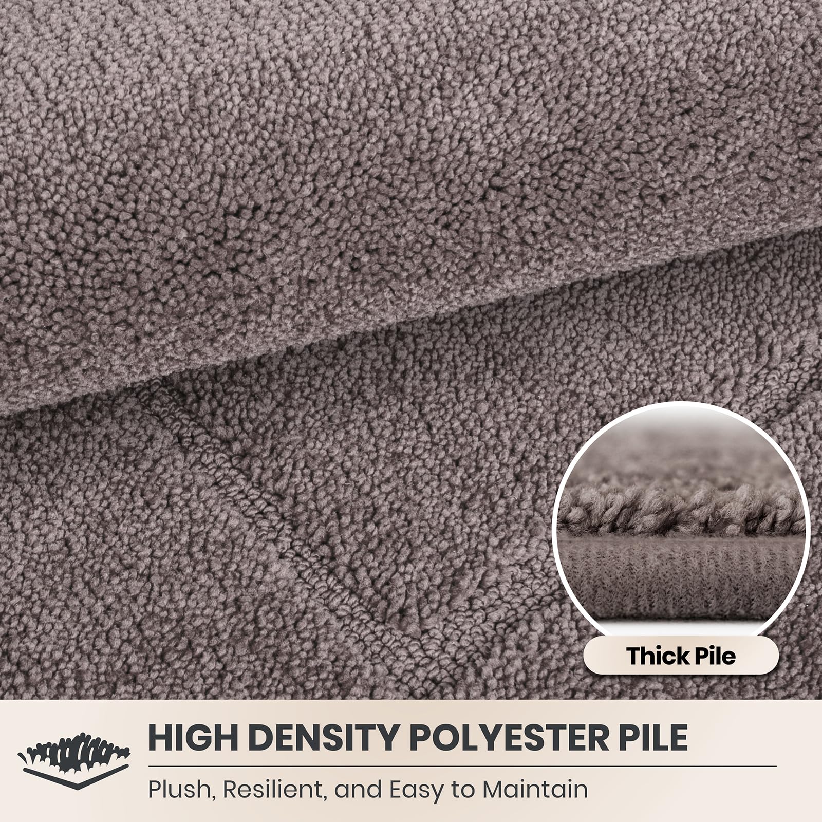 PURRUGS Soft Polyester Microfiber surface feels comfortable underfoot.