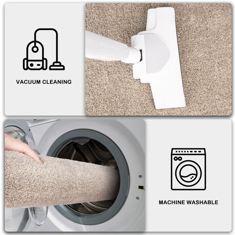 PURRUGS soft polyester microfiber surface feels comfortable under feet.