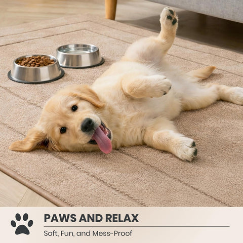 PURRUGS super absorbent doormat soaking moisture from muddy paws