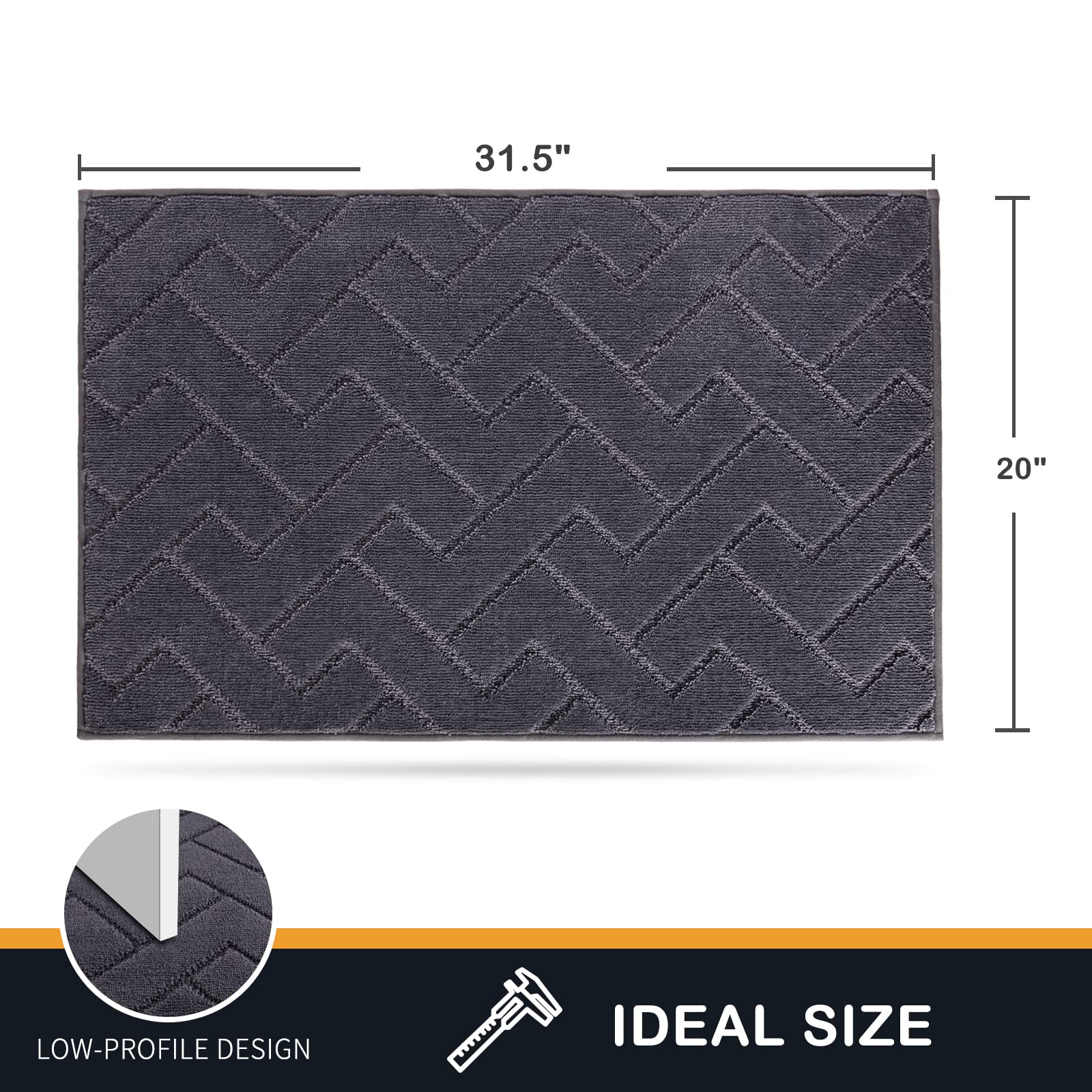 PURRUGS versatile entryway mat; suitable for foyer, kitchen, or laundry.