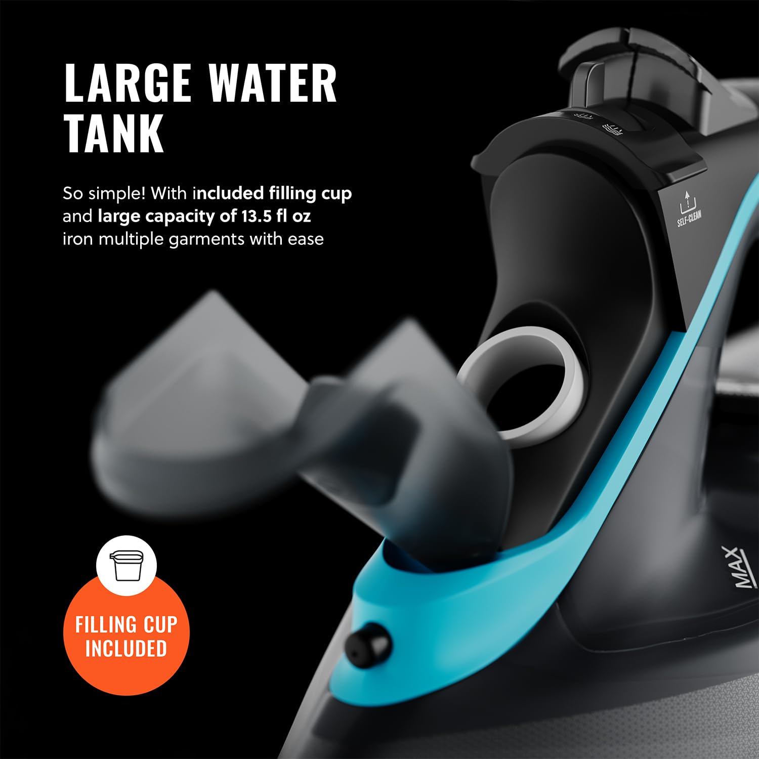 Pursteam SteamBurst+ ergonomic handle for comfortable ironing
