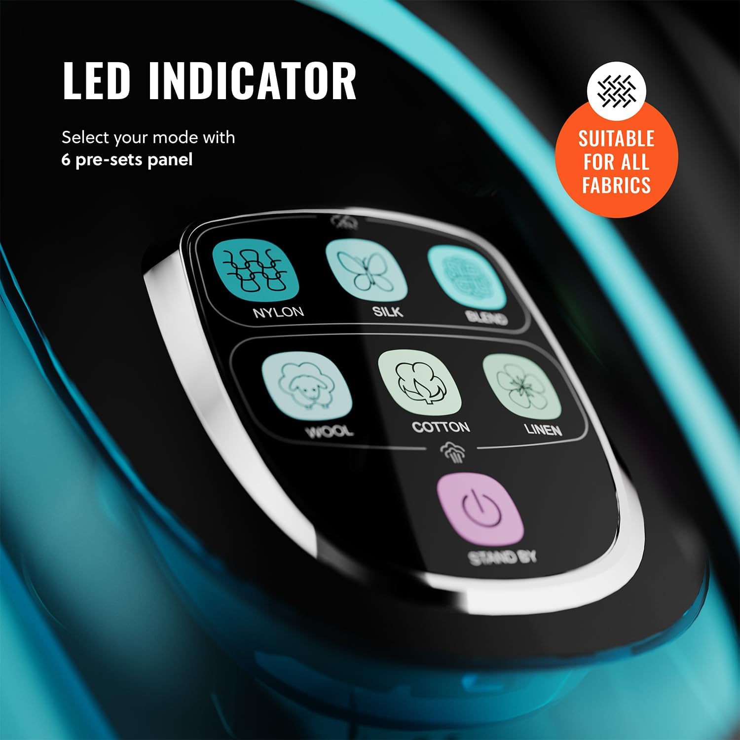 PurSteam SteamTech Elite ceramic soleplate glides smoothly across fabrics.