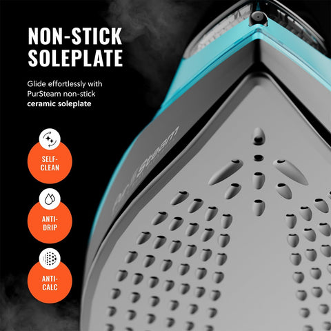 PurSteam SteamTech Elite continuous steam for long ironing sessions.