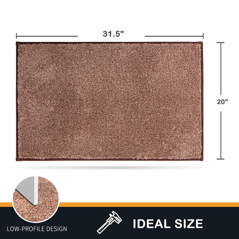 PURRUGS 0.4 inch thick door mat balances brushing action and door clearance