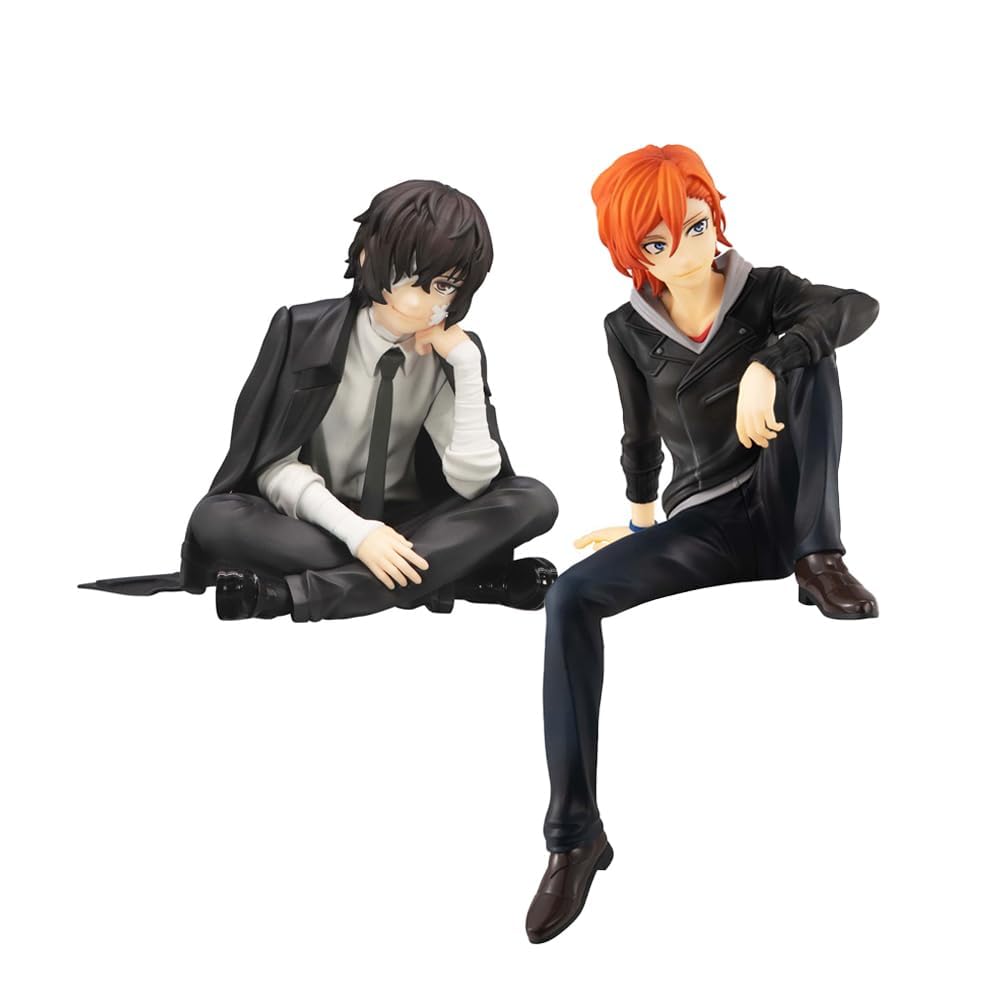 Puruuige Nakahara Chuuya Dazai Osamu figure front view for desk decor