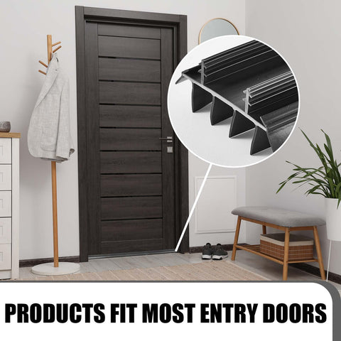 Pushglossy kerf door bottom fins compatibility highlights easy trimming for varied doors.