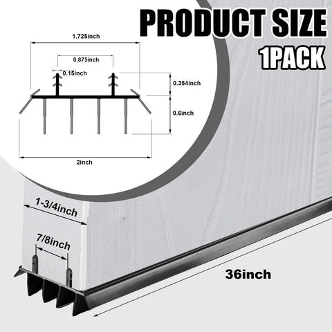Pushglossy kerf door bottom fins side profile highlights durable PVC for long-lasting weather protection.
