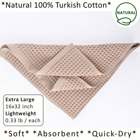PÜSKÜL kitchen towel absorbs moisture and leaves surfaces lint-free.