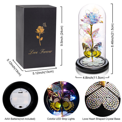 Pusuny butterfly crystal decor adds romantic charm to gift