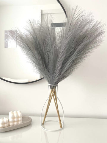 Pusuny gray pampas grass vase filler ideal for modern decor.