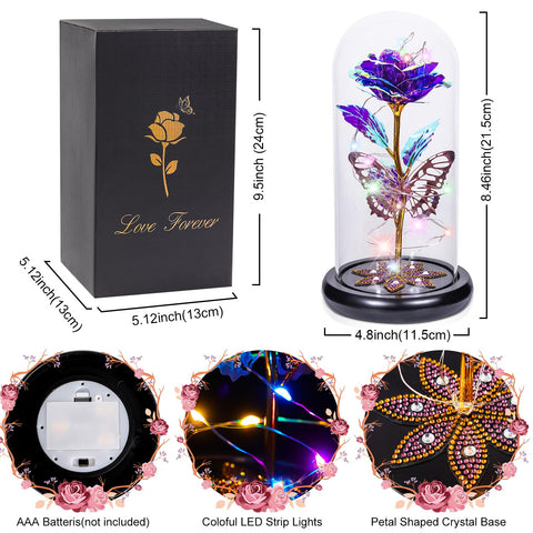 Pusuny petal-crystal-clover base adds sparkle to a shelf display.
