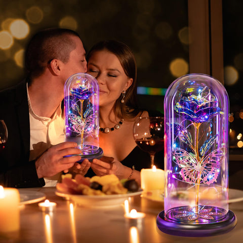 Pusuny portable forever rose LED gift for special occasions.
