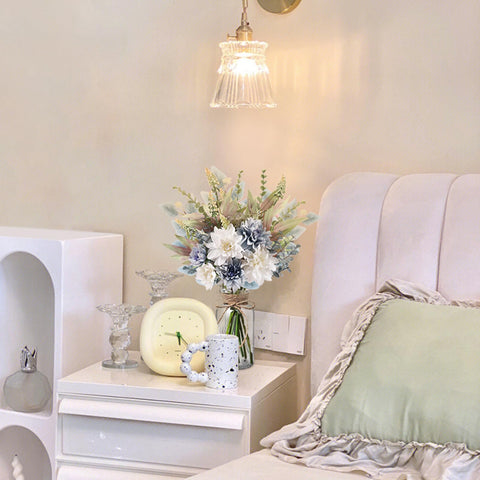Pusuny ready-to-arrange faux flowers brighten kitchens and entryways.