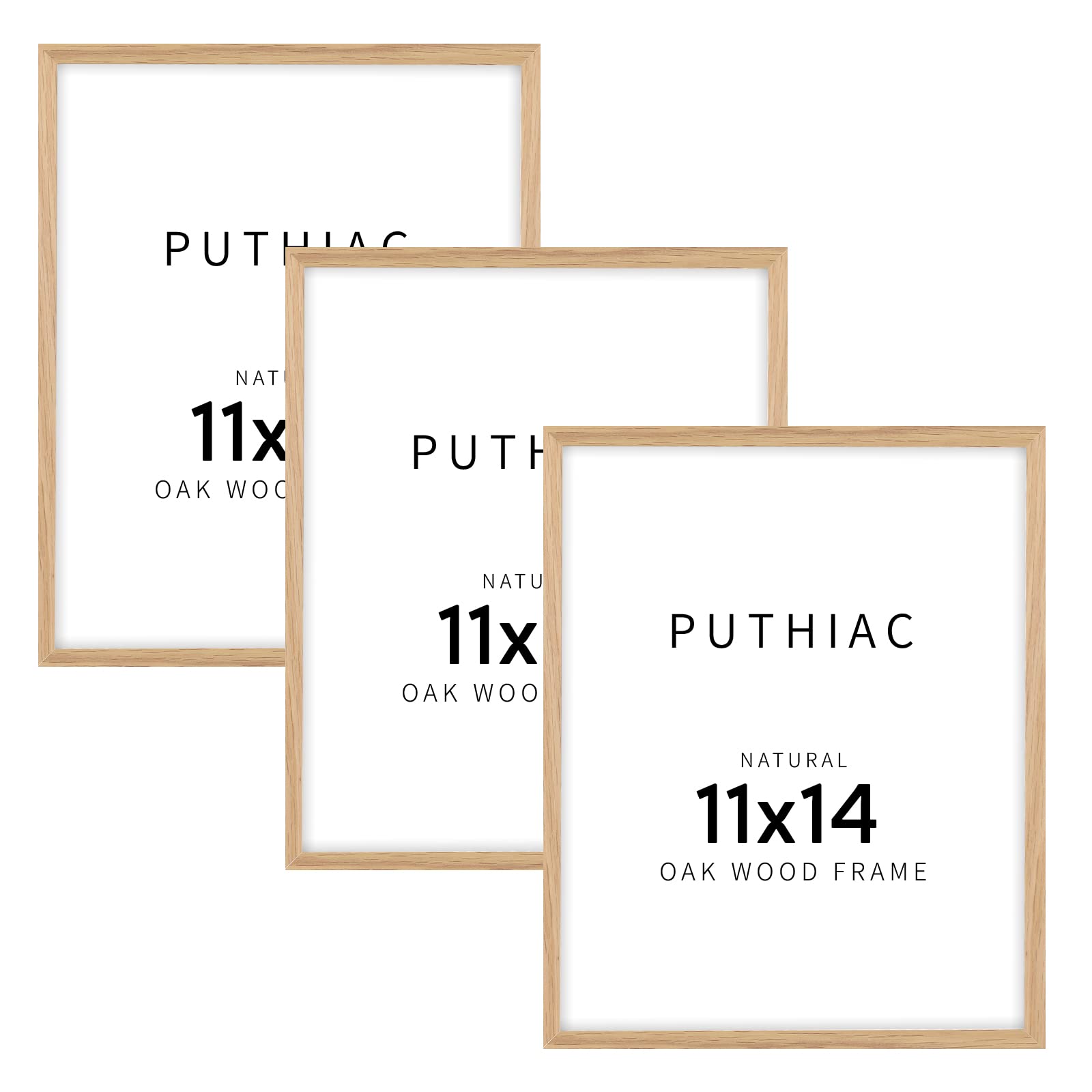 Puthiac 11x14 solid oak frame with plexi front for safe wall display