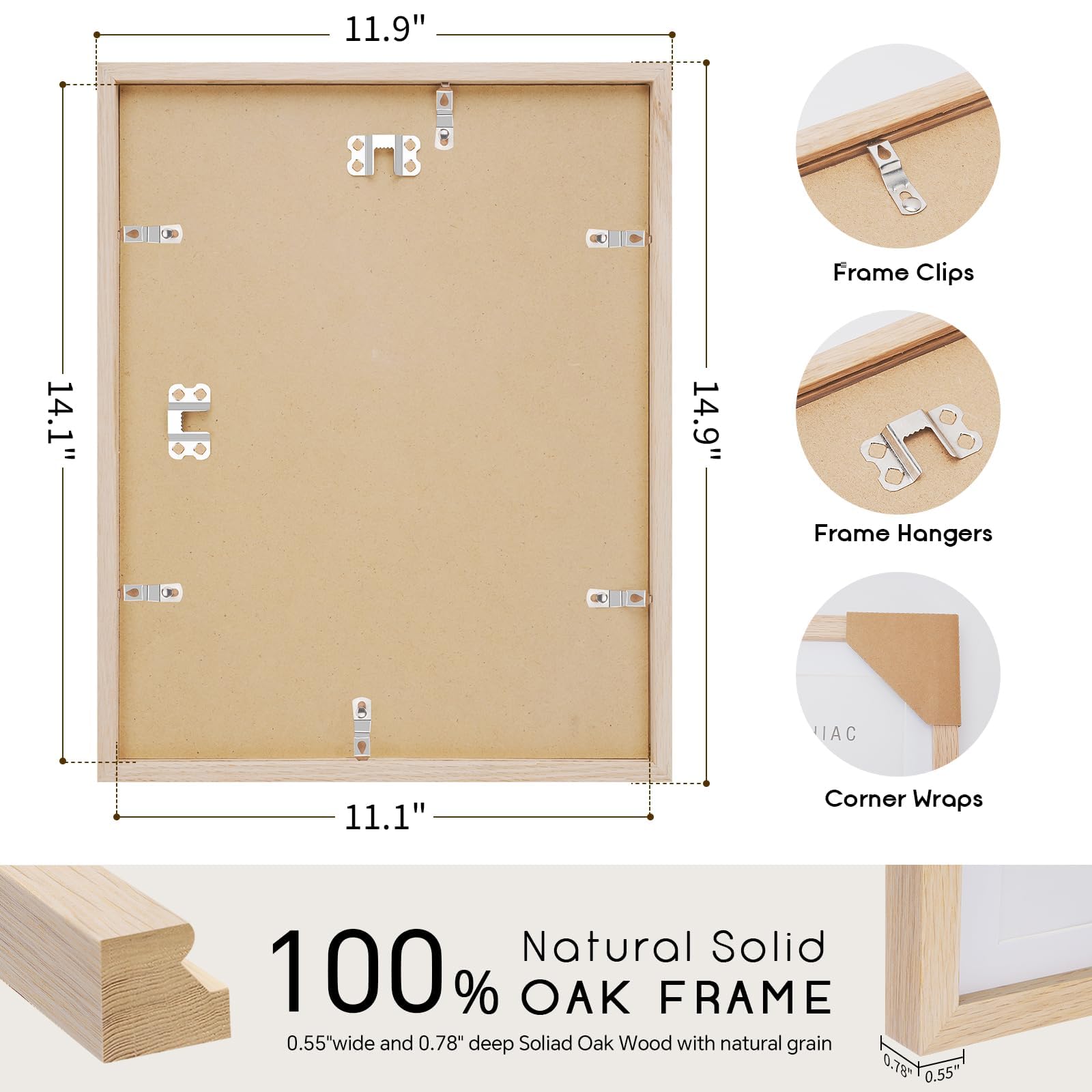 Puthiac frame with mat for 8x10 openings (7.4x9.4) included