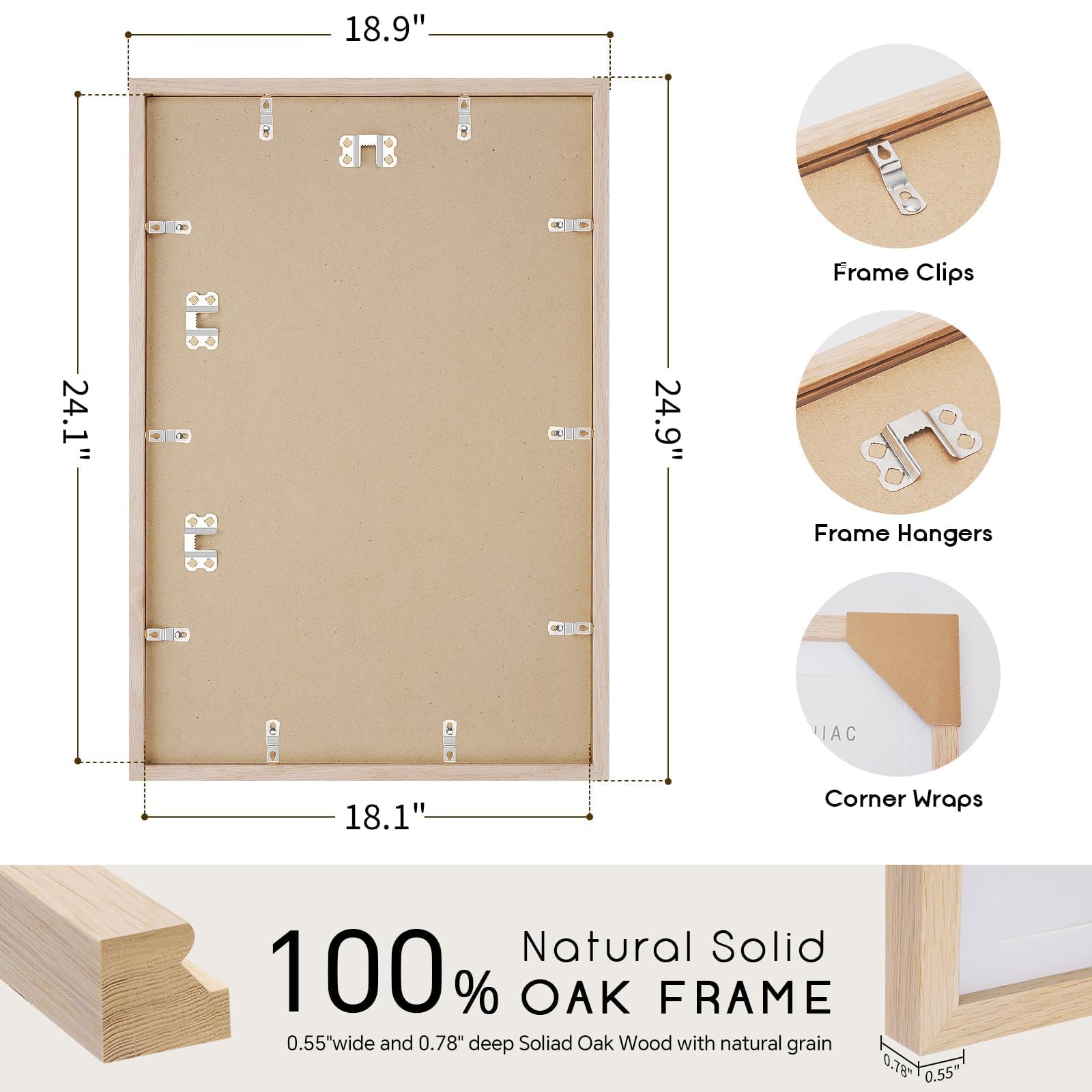 Puthiac frame with swivel tabs enabling quick poster swaps.