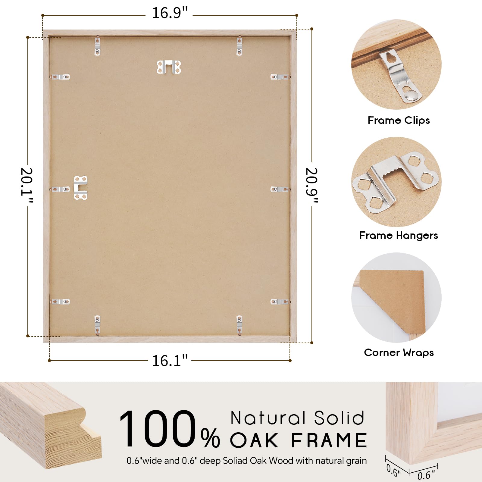 Puthiac 16x20 frame without mat option shows versatile layout for diplomas and art prints.