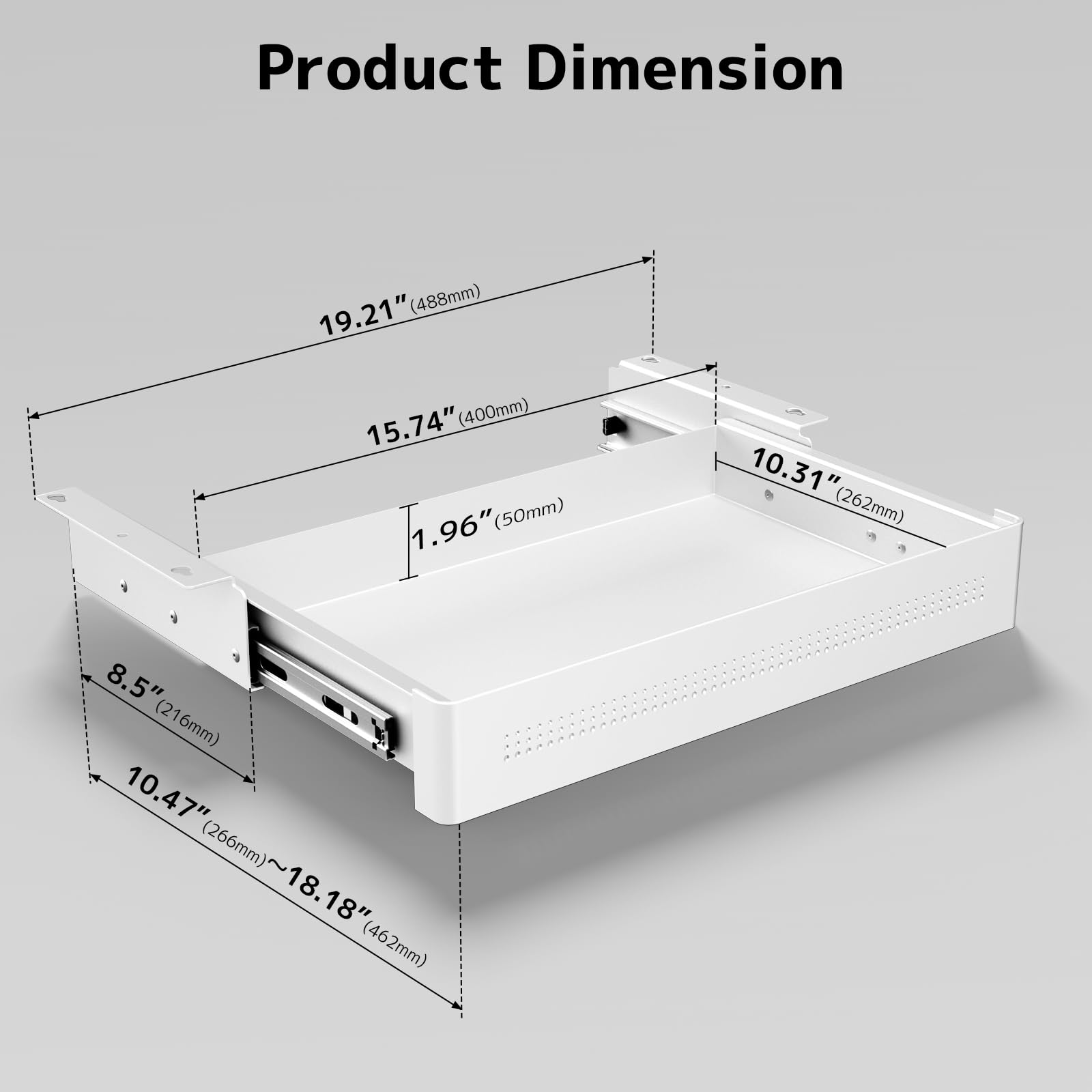 PUTORSEN compact design fits under most desks for legroom