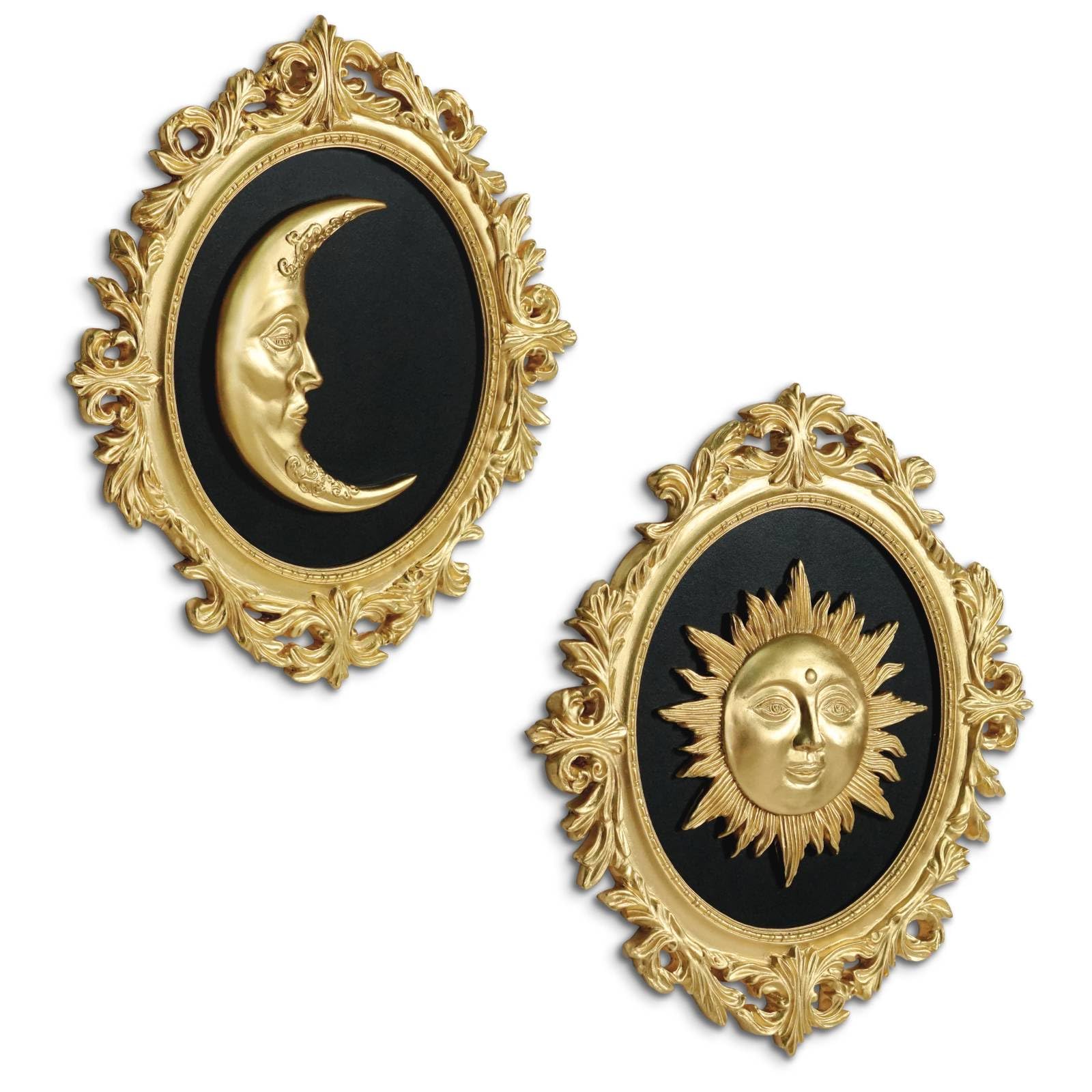 Putuo Decor Baroque Sun Moon wall decor set adds a celestial focal point to living spaces