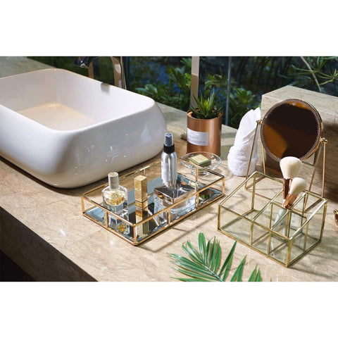 PuTwo jewelry-organization gold tray keeps rings within reach