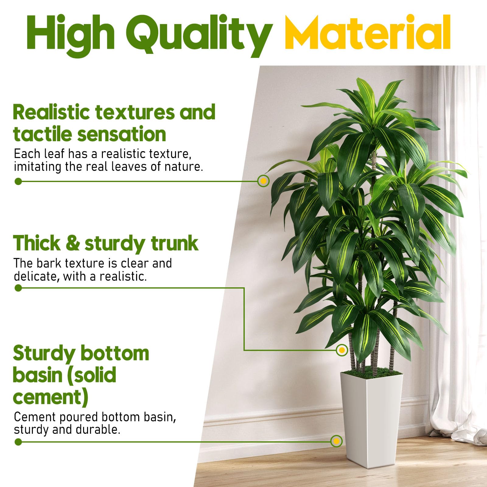 PUUKU 5ft indoor tree stands as a striking home office focal point.