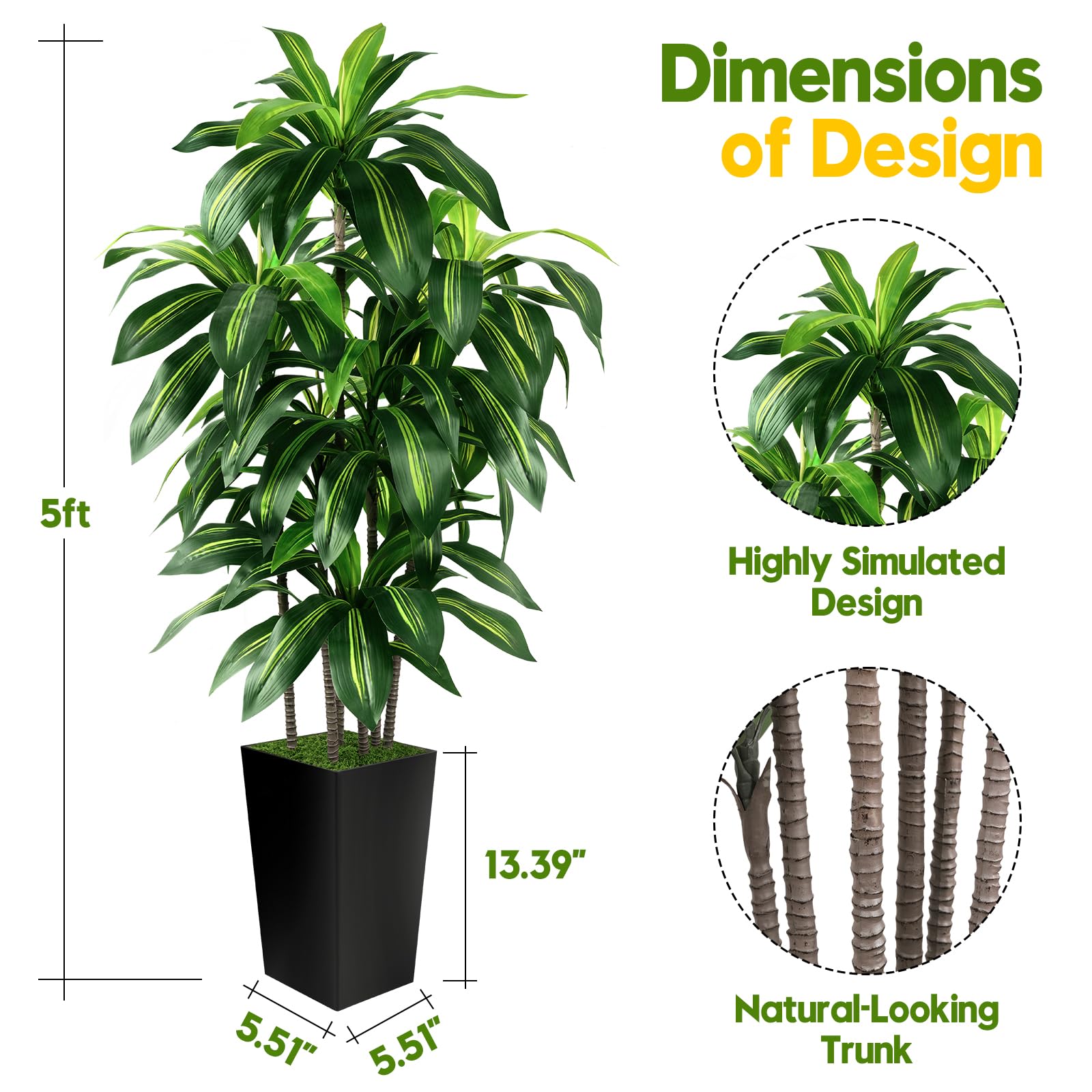 PUUKU sturdy inner metal core for stable placement indoors