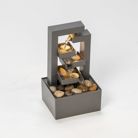 PUULYE nighttime glow water feature for ambient mood lighting.