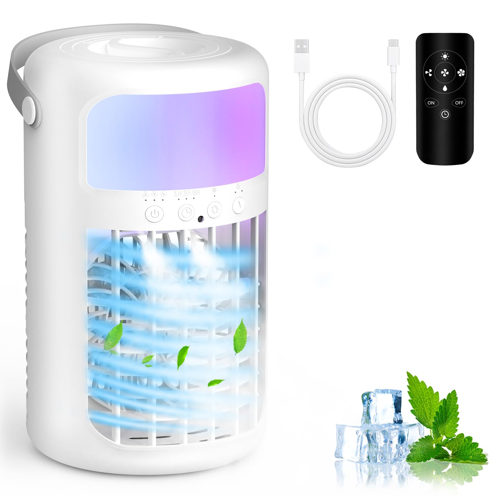 PUUXUMIC portable air conditioner 2026 4-in-1 design for versatile home cooling.