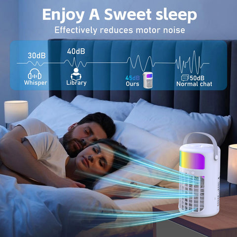 PUUXUMIC portable ac quiet operation supports sleep and focus.