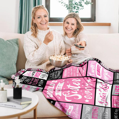 PVDSAVE Christmas sister gift blanket adds festive warmth to living space.
