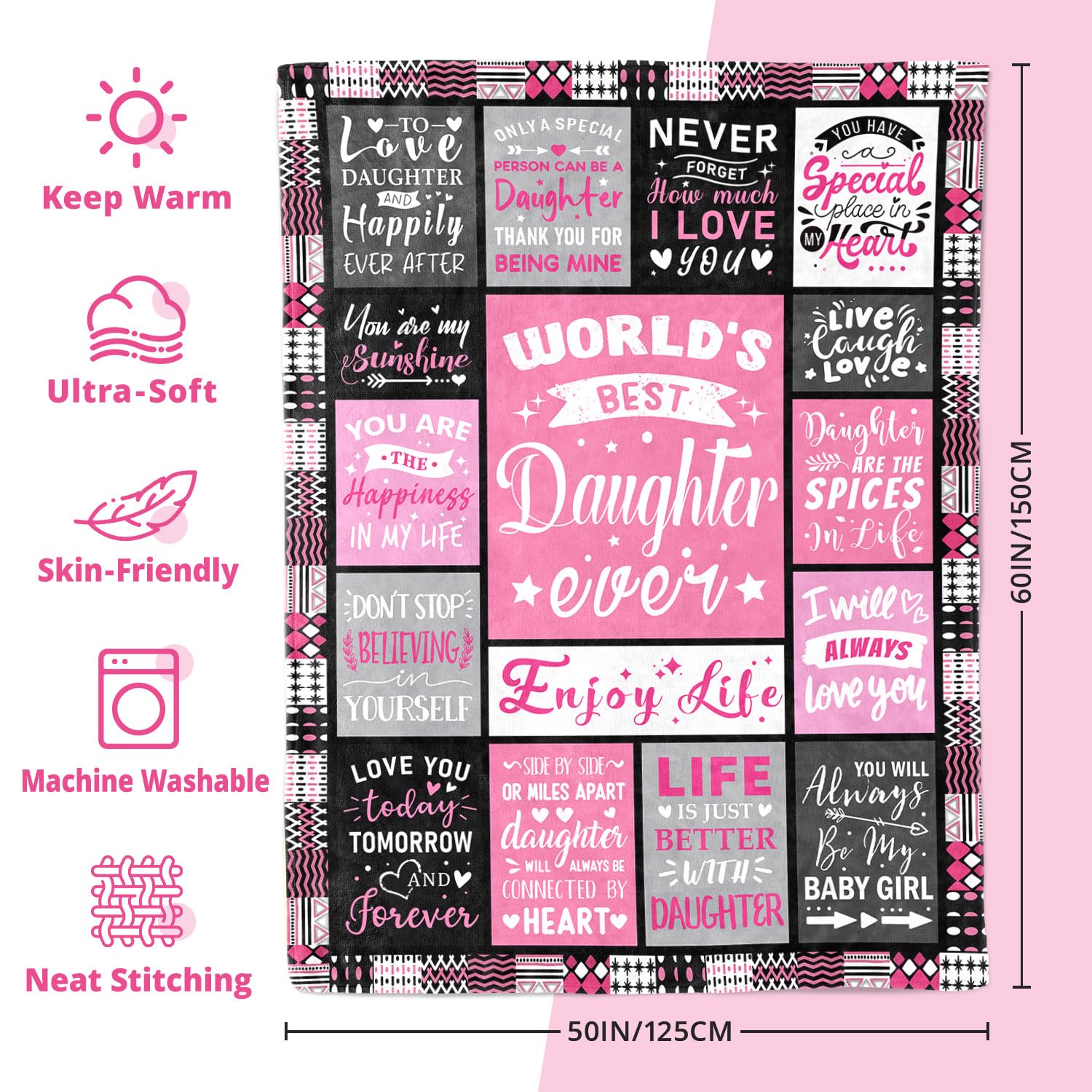 PVDSAVE Durable plush fleece blanket preserves color and softness.