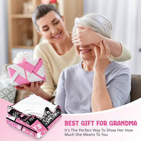 PVDSAVE Grandmother Life Blanket on a bed provides comforting warmth for chilly evenings.