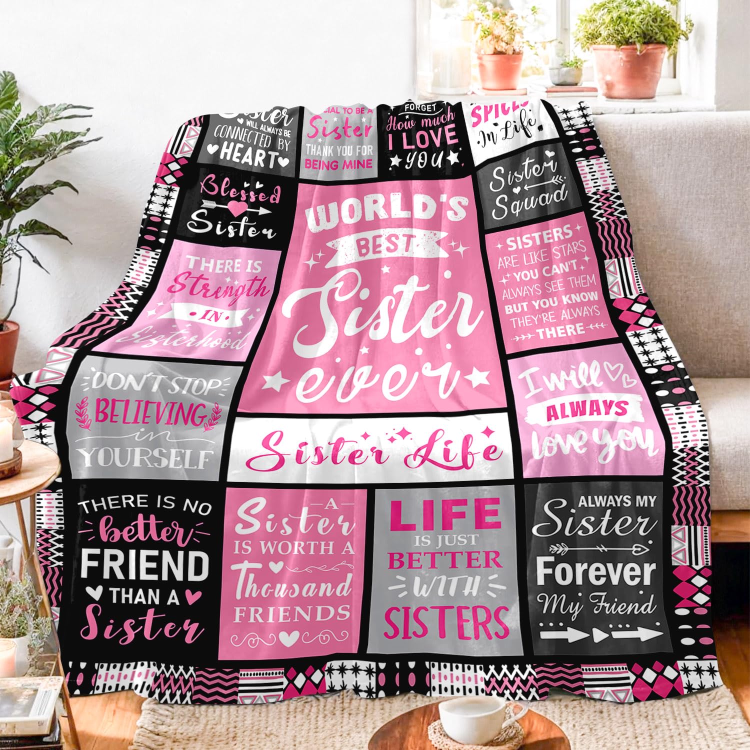 PVDSAVE Mother's Day sister blanket enhances home comfort.