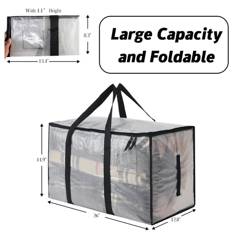 PWRSC bag collapses flat for compact storage when empty