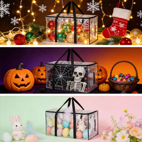 PWRSC 6-pack stores seasonal decor and bulky textiles with dust protection