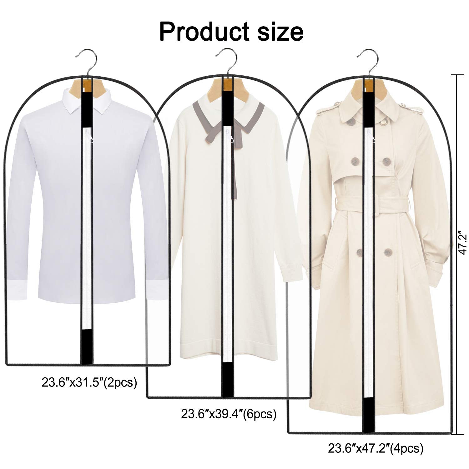 Pwsap EVA material garment bags are soft, dust-proof, and water-resistant