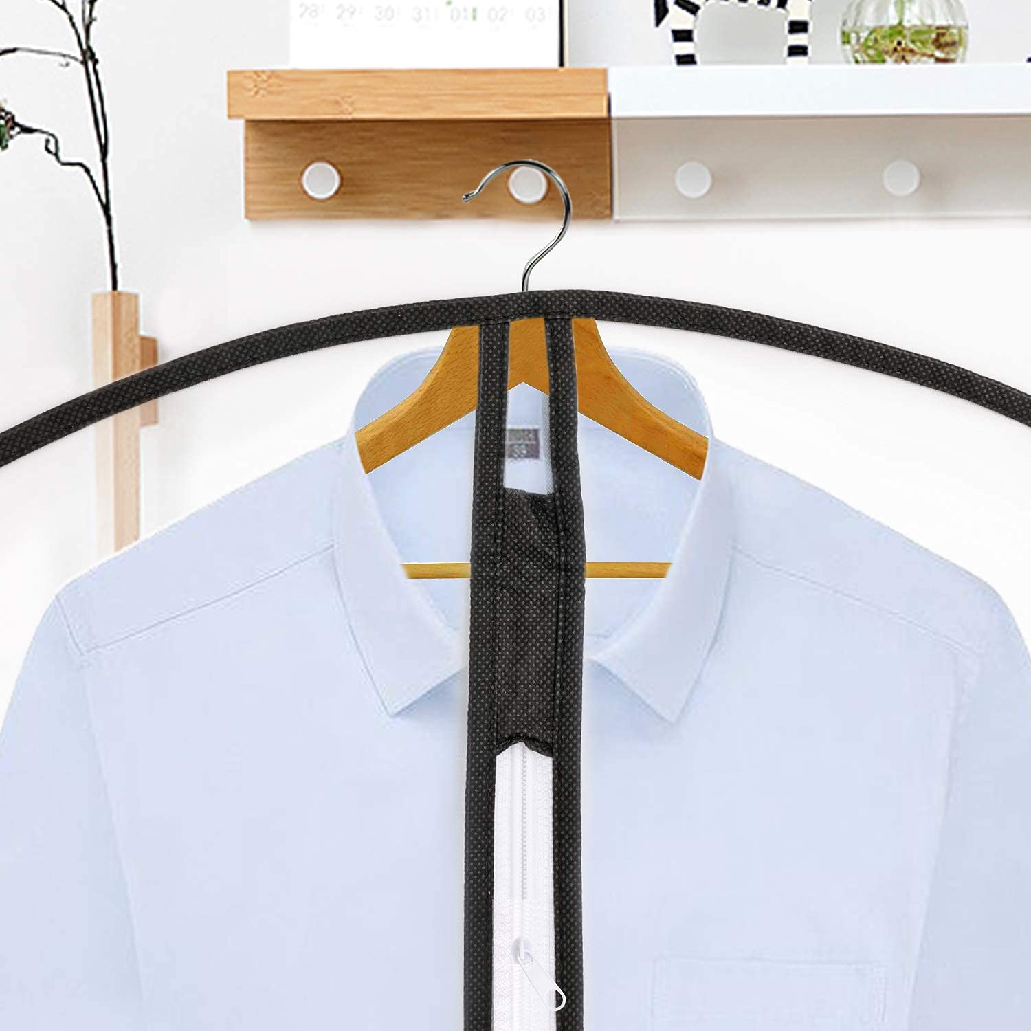 Pwsap three-length garment bag set fits shirts, dresses, and coats
