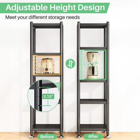 PXRACK adjustable shelves adapt to item heights with precision.