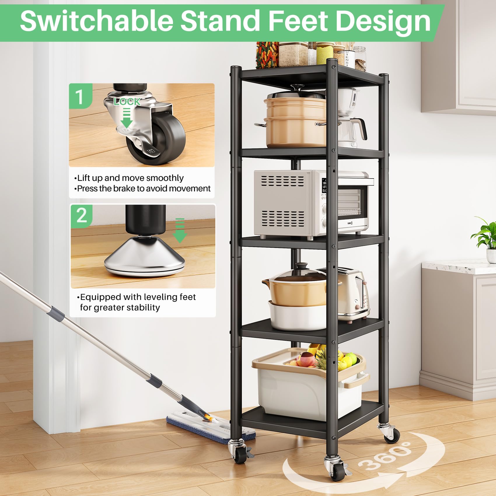 PXRACK pantry storage helps declutter cabinets and maximize space.