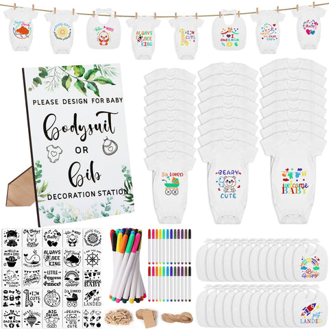 Pydeeirom baby shower game sign decor boosts guest participation.