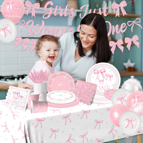 Pymurod pink balloons complete the birthday color scheme